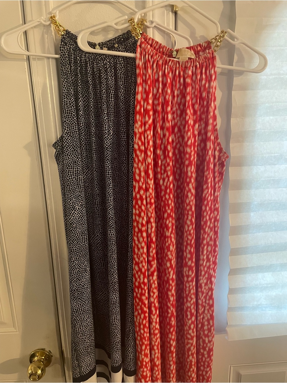 Michael Kors Red Printed and blue and white dress lot